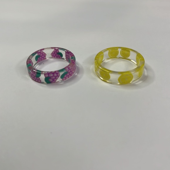 10 set resin fruit rings - Picture 5 of 8